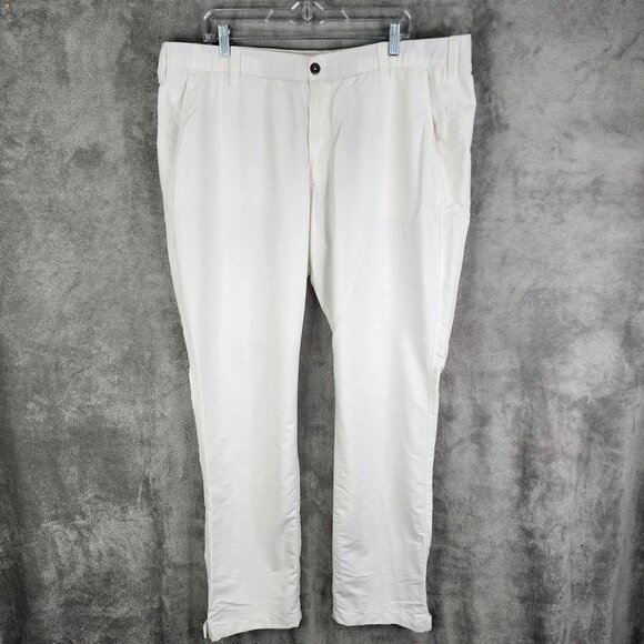 Mens White Under Armour Loose Fit Pants Nylon & Polyester Blend Size 42X36 - Picture 2 of 11